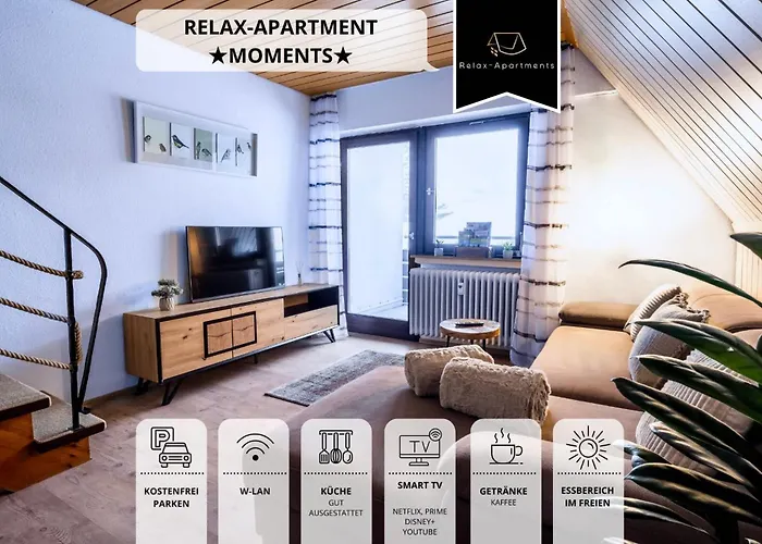 Relaxapartments Black Forest Moments - Maisonette-Wohnung Mit Sonnenbalkon, Schnelles Internet, Naehe Triberger Wasserfaelle, Fuer Bis Zu 4 Personen